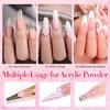 BORN PRETTY Acrylic Nail Kit Acrylic Powder And Liquid Set Clear White Pink Acrylic Powder Starter Kit with Nail Forms for Acrylic Nails Extension Beginner set