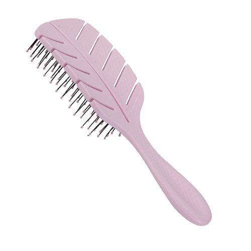 Tangols Detangling Hair Brush -100% Eco-Friendly Detangler Hair Brush w/Ultra-Soft Anti Knot Nylon Bristles for Women,Men,Kids-All Hair Types, Dry & Wet Hair (Pink)