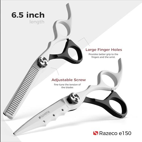 Suvorna Hair Cutting Scissors Professional with Thinning Shears for Hair Cutting | 2 Pcs Hair Cutting Shears | RightHand Professional Hair Scissors | Barber Shears Set | Hair Shears Professional