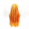 melody wig Yellow/Orange Mixed Color Braid Wigs Synthetic Braid Lace Front Wigs For Women Hair Bright Color Wig Heat Resistant Fiber Long Braiding Hair …
