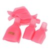 Yimart Pack of 10 Reusable Plastic Toenail Nail Art Soak Off Cap Clip UV Gel Polish Remover Wrap Tool (Pink)