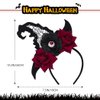 DRESBE Light Up Headband LED Witch Hat Headbands Flower Hair Hoop Halloween Festival Party Hair Accessory for Women
