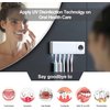 UV Toothbrush Sanitizer, HouseGem Toothbrush Sanitizer Holder, Sterilization & Timing Functions, 2000mAh Rechargeable Cordless Wall Mounted Toothbrush Sterilizer for Bathrooms (White)