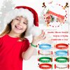 Morcheiong 10/20 Pieces Merry Christmas Rubber Bracelets Silicone Wristbands for Holiday Party Goodies Bags Stuffers Filler Favors Classroom Prizes School Class Exchange Supplies (10)