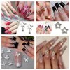 Gold Nail Charms Bulk 150pcs 3D Nail Art Charms Kit, Nail Charms Butterfly Bow Cross Star Heart Flower Nail Charms and Gems Y2K,Metal Nail Rhinestone and Charms (Gold Nail Charms mix)