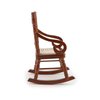 Dollhouse Miniature Rocking Chair 1:12 Scale Wooden Furniture Accessories Tiny Mini House Home Outdoor Cake Topper Decoration Model Living Room Scene Christmas Craft Displays (Brown, 2)
