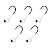 Reaction Tackle Tungsten Swimbait Jig Heads - 3D Realistic Eyes Attract Bass and More- Swim Bait Jig Head for use with Freshwater or Saltwater Fishing (5-Pack) - 1/4oz - White