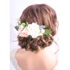 Kercisbeauty Pink and White Cute Hair Comb for Prom Girl, Wedding Brides, Bridesmaids, Floral Headpiece, Flower Headband Handmade Soft Headband, Plastic, Black, One Size