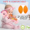 Fuzqq Baby Girl Toys 0-6 Months,Infant Musical Stuffed Animals Soft Toy with Bright Colors,Crinkle Sound Paper, Multi-Textures & Rattles,Baby Newborn Toys for 0 3 6 9 12 Months Boy/Girls(Pink)