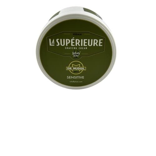 Dr Mudgil Sensitive Unscented Shave Cream - Dermatologist Approved. Vegan, Beta Carotene, Antioxidants. Not tested on animals, No Animal Ingredients. 3.5 oz