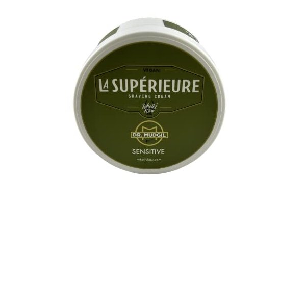 Dr Mudgil Sensitive Unscented Shave Cream - Dermatologist Approved. Vegan, Beta Carotene, Antioxidants. Not tested on animals, No Animal Ingredients. 3.5 oz