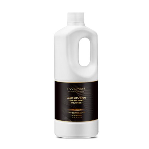 TWILASH BY DLY Lash Shampoo Bulk 1 Liter/33.8 fl. oz. High-Purity Eyelash Cleanser, Safe Makeup Remover, Non-irritating or Burning Eyelid Foaming Cleanser for Professional Salon and Home Use