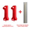 Red Number 11 Balloons,40 Inch Birthday Number Balloon Party Decorations Supplies Helium Foil Mylar Digital Balloons (Red Number 11)