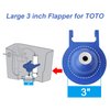 Toilet Flapper Compatible with TOTO Flapper Model THU140S, Replaces 3-Inch Flappers Long Lasting Rubber Seal Water Saving- Including Stainless Steel Chain and Hook, Easy to Install(Pack of 1, Blue)
