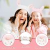 ACO-UINT 6Pcs Spa Headbands and Wrist Washbands Set, Bunny Ear Headbands for Washing Make Up Headbands, Skincare Headbands Easter Rabbit Face Wash Headbands for Women Girls