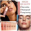 CAHIUYOA Plumping Moisturizing Lip Gloss Lipgloss,Nude Lip Gloss Lip Stain Long Lasting Waterproof,Shine Glossy Liquid Lipstick for Women Girls Lip Makeup Gift - 06