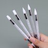 AKOAK 2 Pcs Nail Art Engraving Pen Double-headed Silicone Pen 3D Engraving Drawing Point Rhinestone UV Gel Nail Tool