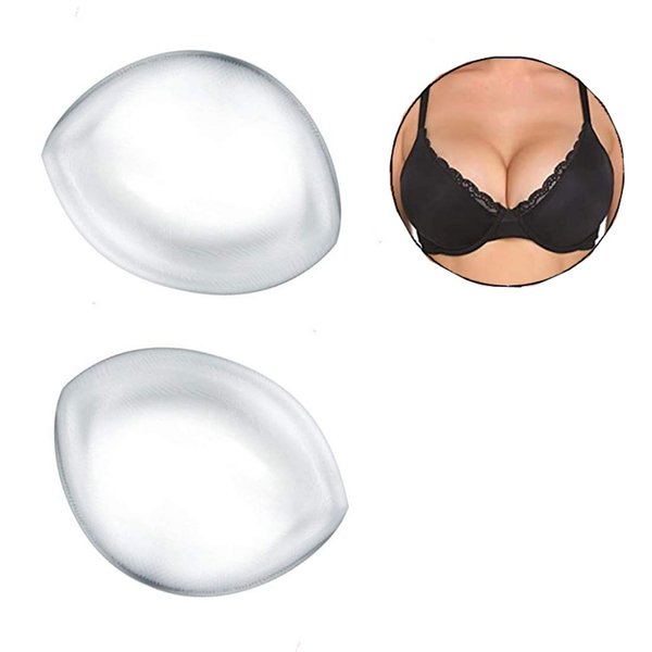 Clear Silicone Bra Inserts - Triangle Gel Breast Inserts Enhancers Waterproof Push Up Pads Bra for Bikini Swimsuit (Clear Small Abalone)