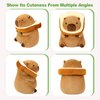 Ditucu Cute Capybara Plush Pillow with Wearable Toast Headgear Stuffed Animals Bread Capibara Plushies Toys Gifts for Kids 11 inch