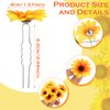 24 Pieces Sunflower Hair Pins for Women Sunflower Hair Clips Daisy Clips Daisy Flower Pin Bridal Wedding Accessories for Women Bridesmaids Wedding(Yellow)