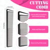 Patelai Hair Comb Set, 8 Pieces Rat Tail Combs, Teasing Combs, and Hand-held Alligator Clips, Carbon Fiber & Metal, for Hair Stylist, Braiding, Hair Women Girls, Daily Use