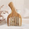 1 Pack Sandalwood Hair Comb with Wide Tooth, Afro Pick, and Beard Styling Functions