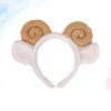 PRETYZOOM Spiral Hair Ties, Plush Goat Headbands: Sheep Horn Ear Cartoons, Hair Styling Party Favors (Yellow)
