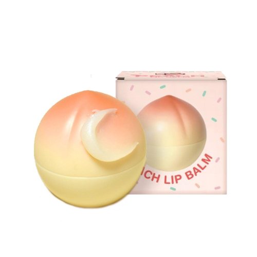 PS.PRETTYSKIN Moisturizing Korean Vegan Lip Balm 0.31oz. (9g) Smooth, Soft Texture, Hydrating, Natural Shine, Glossy (Peach)