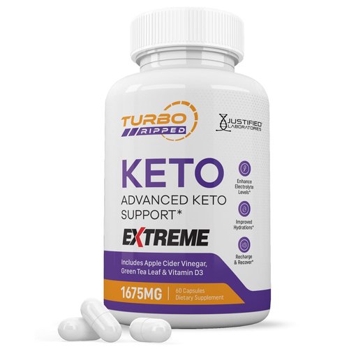Turbo Ripped Keto ACV Extreme Pills 1675MG Keto Support Blend Capsule Alternative to Keto ACV Gummies Formulated with Apple Cider Vinegar Extra Virgin Olive Oil Powder Green Tea Leaf 60 Capsules