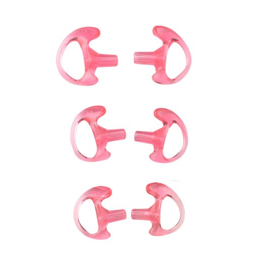 ProMaxPower Two-Way Portable Radio Earmold Insert Earplugs Earbuds for Acoustic Tube Earpiece Headset (Variety 6-Pack, 3 Sizes Each Side)