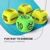 Skywin-Exercise Dice, Fun Workout Dice for Solo or Group Classes, 6-Sided Foam Fitness Dice Great Dynamic Exercise Equipment (Yellow)