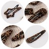 2 Pcs Brown Cheetah Hair Clip Cut Out Geometric Bangs Clips Side Clips Suitable for Women and Girls to Wear in Any Occasion(YD)