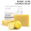 EUQEE Lemon Kojic Acid Soap, 5 oz Soap Bars with Vitamin C, Turmeric, Lemon, Vitamin E for Skin Beauty Remove Skin Impurities and Experience Deep Skin Cleansing with a Foaming Net - 142g x 2 Bars