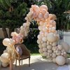 PartyWoo Retro White Balloons, 138 pcs Champagne Gold and White Sand Balloons Different Sizes Pack of 18 Inch 12 Inch 10 Inch 5 Inch for Balloon Garland Arch as Birthday Decorations, Party Decorations