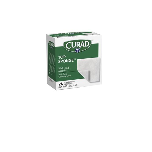 CUARD Post-Op Top Sponge Gauze Pads, Sterile, 4 X 4 Inch