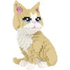 Larcele Cat Micro Building Blocks Animal Set, DIY Mini 3D Building Toy Bricks Kit,924 Pieces KLJM-05 (Golden Shorthair)