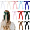 10PCS Silky Satin Hair Bows Hair Clip Ribbon Accessories Ponytail Holder Slides Metal Clips French Barrette Hair Bow for Women Girls Toddlers Teens Kids