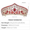 HEWEICSY Red Tiaras and Crowns for Women,Wedding Tiara for Bride,Rhinestone Queen Crown,Crystal Costume Hair Accessories for Birthday Prom Party