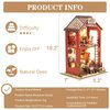 DIY Book Nook Kits - Creativity 3D Wooden Puzzle Bookend Bookshelf Decor for Teen Adults - Miniature Dollhouse kit Crafts, Tiny House Kit to Live in with LED Lights - Martin's Bookstore