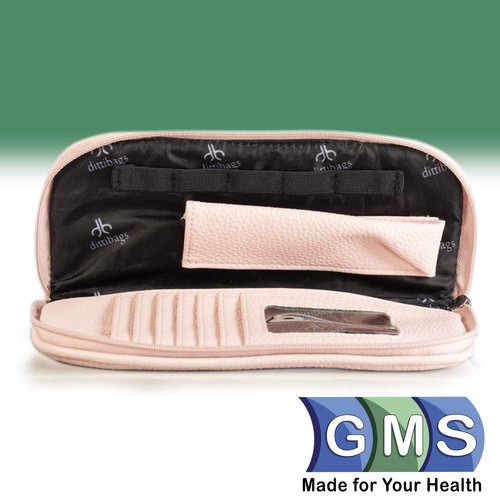 Dittibags Diabetes Travel Case - Insulin Pen Case and Wallet for Daily Essentials - Holds One Pen, Five Pen Tips, Photo ID, and Credit Cards with Two Additional Pockets! (Pink)
