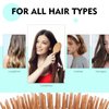 Bamboo Hair Brush Combetter, Natural Brush to Soften&Improves Hair Texture - Soothing Massage to Improve Dandruff Eco-Friendly Comb for All Hair Types