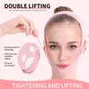 Yiiektily Reusable V-Band Face Mask, Chin V-Line Mask, V-Line Mask for Women, Comfortable and Breathable Adjustable V-Line Mask（Pink）