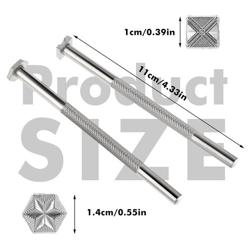 simarro Leather Stamps, 2pcs Professional Leather Border Stamping Tools for Leather Craft Working Carving