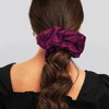 Silk Scrunchies,Elastic Bands Ponytail Holder Silk Satin No Damage, Soft Satin Scrunchies,Hair Accessories Hair Scrunchies Suitable for Women Girls for Thick Thin Fine Curly hair (Dark-Red)