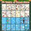 Partywind 275 Styles Glow Christmas Party Favors, Luminous Christmas Tattoos for Kids Stocking Stuffers Party Supplies Decorations, Holiday Tattoo Stickers Toys for Boys and Girls (24 Sheets)