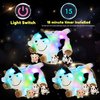 Hopearl LED Plush Cow Lighting Up Stuffed Mommy Cow with 3 Baby Dairy Cows in her Tummy Floppy Stuffed Animal Playset Night Lights Glow in The Dark for Mom Toddlers, 15''