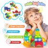 Huaker Magnetic Blocks,66 PCS Translucent Building Toys for Toddlers 3+,Multi Shape Magnet Building Blocks STEM Preschool Montessori Sensory Toys for 3 4 5 6 Year Old Kids Boys Girls