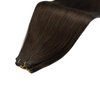 Full Shine Genius Weft Human Hair Extensions For Natural Look 18 Inch 80G Hand Tied Hair Extensions Sew In Remy Straight Hair Weft Extensions Color Dark Brown Hair Extensions For Women