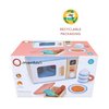 Mentari Toys - Toy Microwave - 9pc Wooden Microwave Set with Pretend Play Food - Kids Role Play Kitchen Accessories - Improve Social and Communication Skills - Sparks Creativity - Age 3+