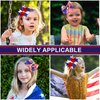 Independence Day Hair Clips American Flag Bow Hair Clips Patriotic Hair Accessories 4th of July Memorial Day Party Decorations Cute Hair Clips for Girls 2PCS